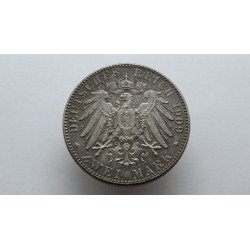 germany-sachsen-saksonija-2-mark-1909-rare