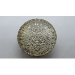 germany-sachsen-saksonija-3-mark-1913-voelkerschlachtdenkmal