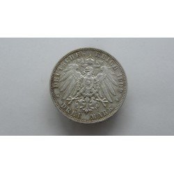 germany-sachsen-saksonija-3-mark-1909