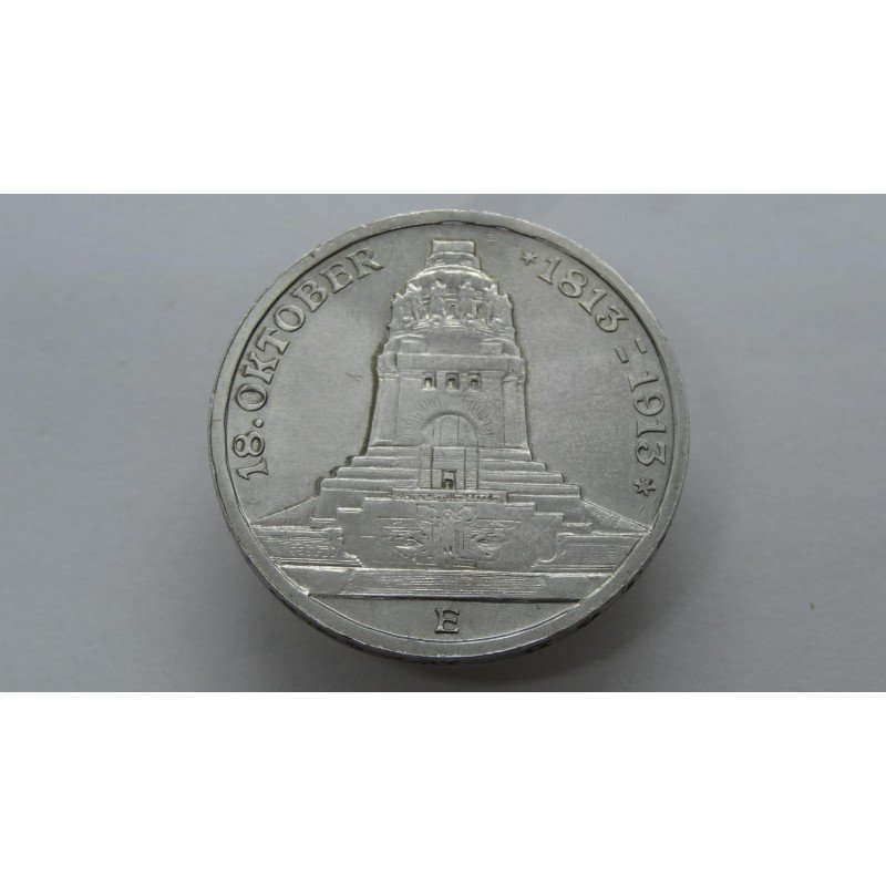 germany-sachsen-saksonija-3-mark-1913-voelkerschlachtdenkmal