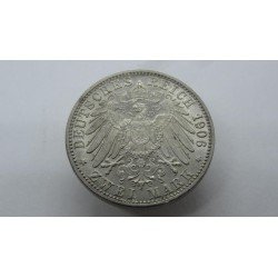 germany-baden-2-mark-1906-auksines-vestuves