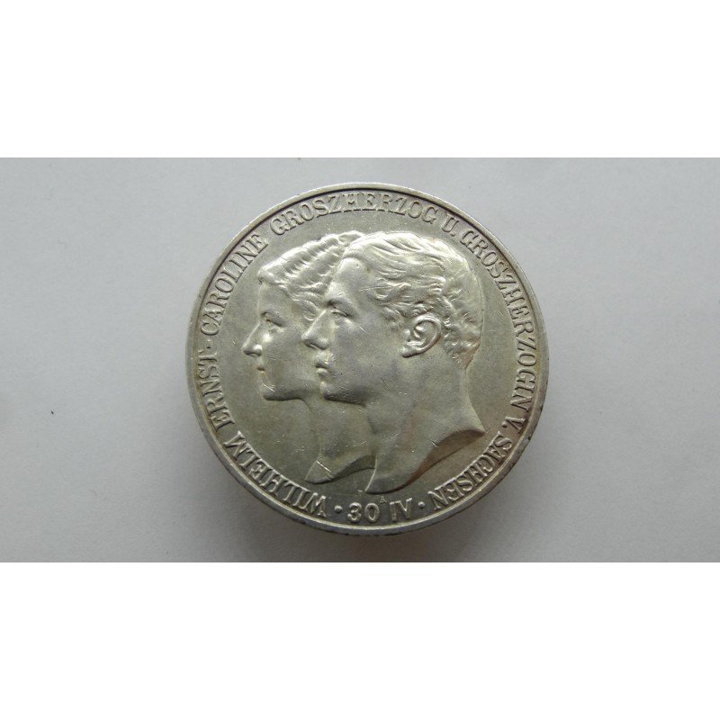 germany-sachsen-weimar-eisenach-5-mark-1903-rare germany-sachsen-weimar-eisenach-5-mark-1903-rare