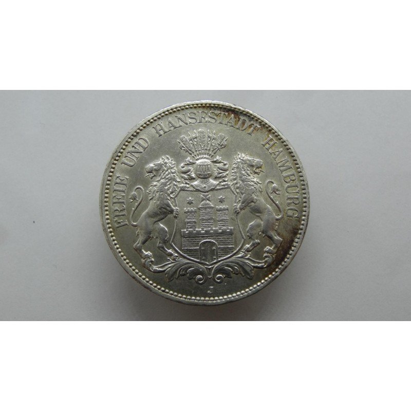 germany-hamburg-5-mark-1908 germany-hamburg-5-mark-1908