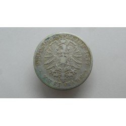 germany-hessen-2-mark-1877-rare
