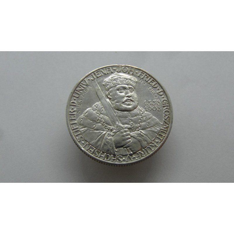 germany-sachsen-weimar-eisenach-2-mark-1908-rare germany-sachsen-weimar-eisenach-2-mark-1908-rare