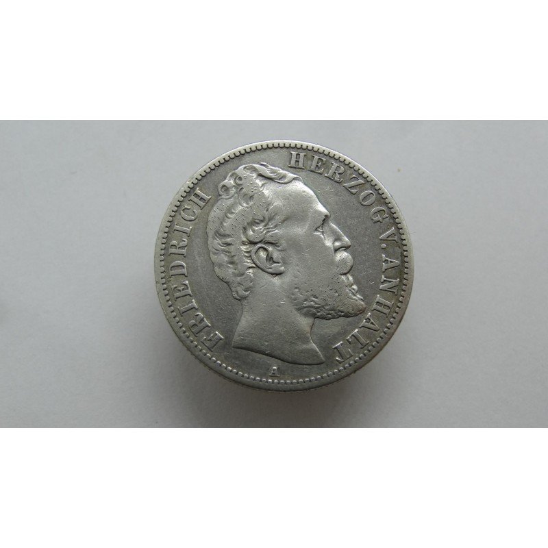germany-anhalt-2-mark-1876-rare germany-anhalt-2-mark-1876-rare