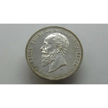 germany-schaumburg-lippe-3-mark-1911-rare