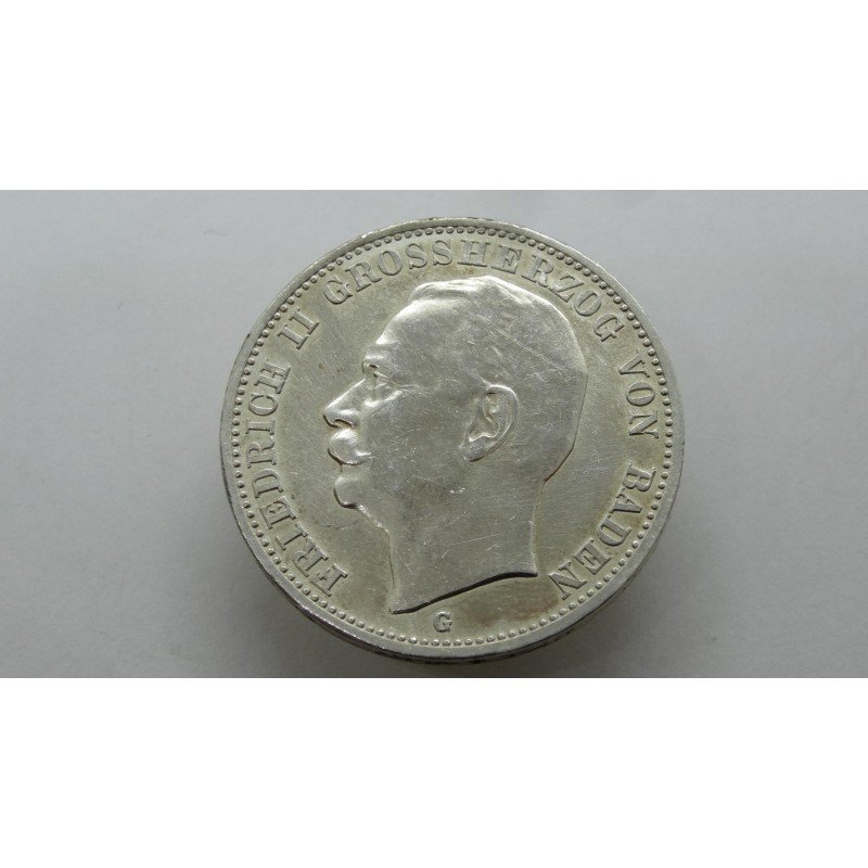 germany-baden-3-mark-1915-rare germany-baden-3-mark-1915-rare