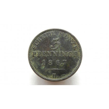 Germany Preussen 3 pfennig 1867 B
