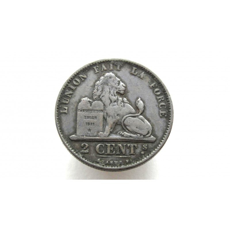 Belgium 2 Centimes 1874 Leopold IIl
