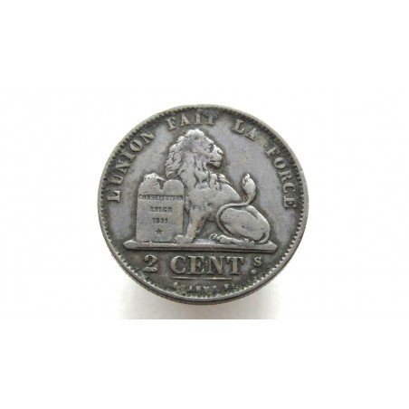 Belgium 2 Centimes 1874 Leopold IIl