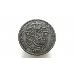 Belgium 2 Centimes 1874 Leopold IIl