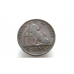 Belgium 2 Centimes 1858 Leopold I