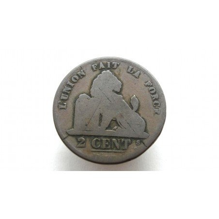 Belgium 2 Centimes 1835 Leopold Premier Roi