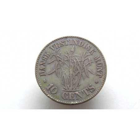 Denmark West Indien 10 Cents 1859 Frederik VII