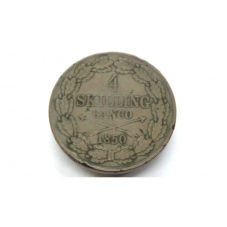 Sweden 4 Skilling 1850