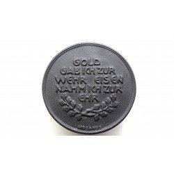 Germany 1916 TBD-10 Medaillie - In Eiserner Zeit