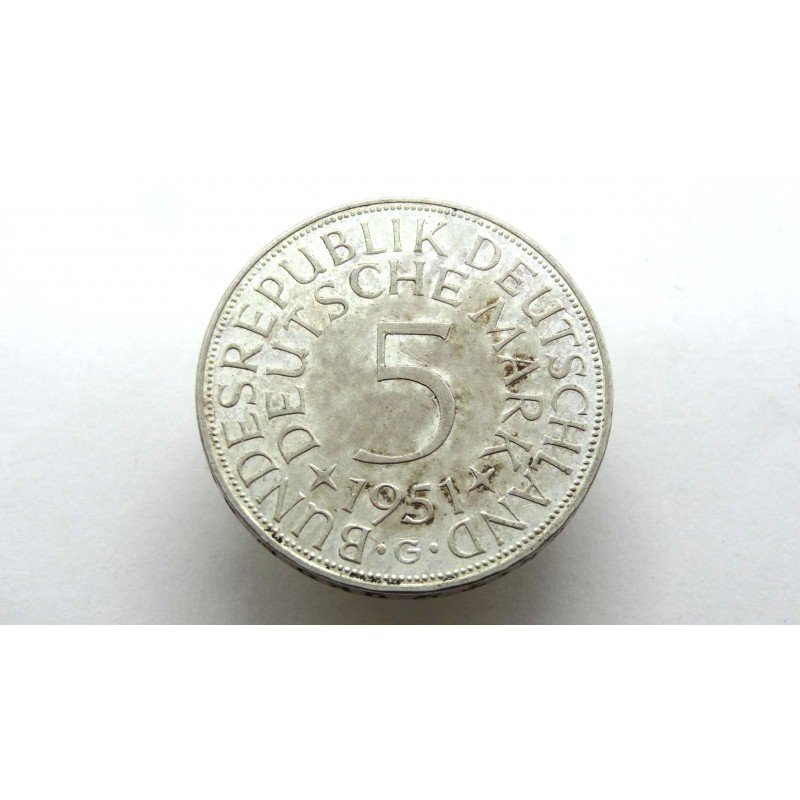 Germany BRD 5 Mark 1951 G