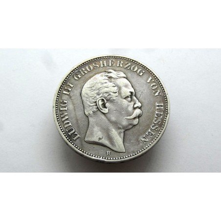 germany-hessen-5-mark-1876-rare