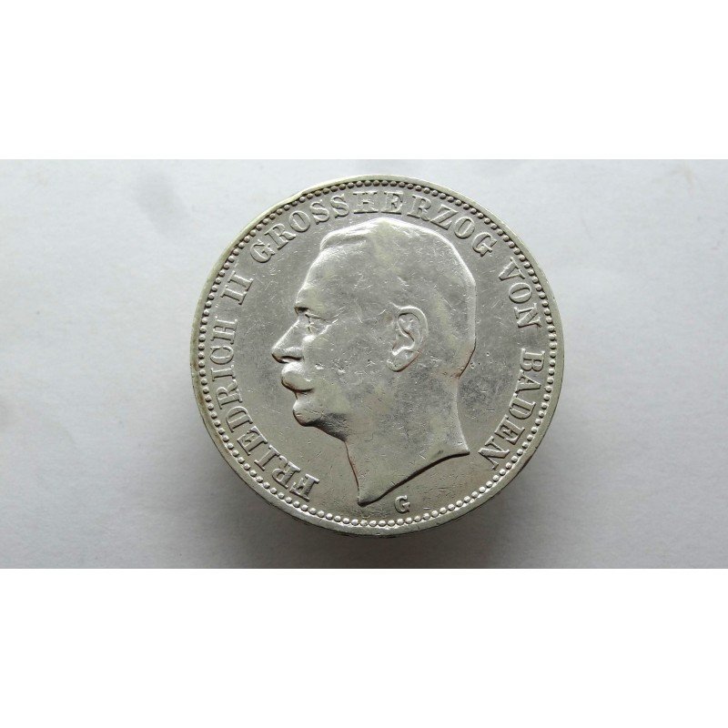 germany-baden-3-mark-1909