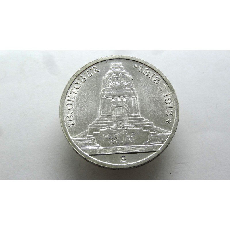 germany-sachsen-saksonija-3-mark-1913-voelkerschlachtdenkmal