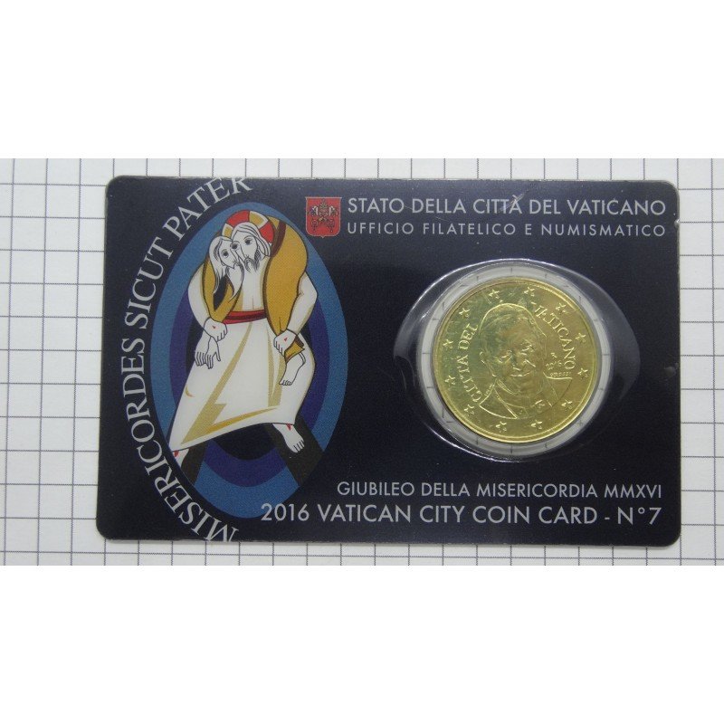 vatican-50-euro-cent-2016-coincard-nr-7