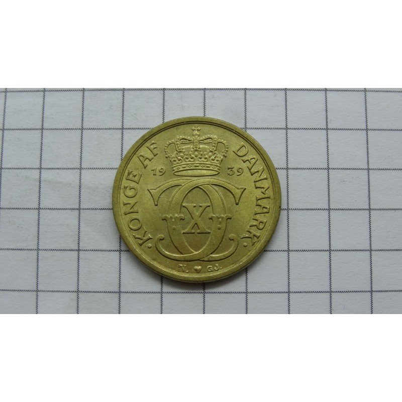 denmark-1-2-krone-1939 denmark-1-2-krone-1939