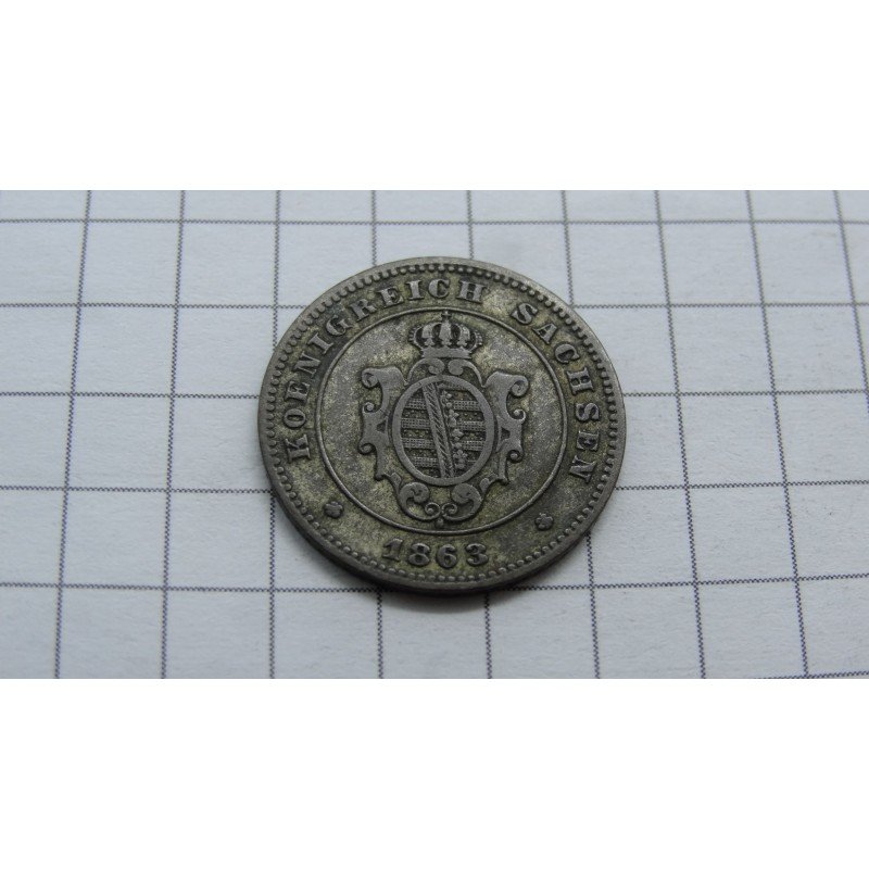 Germany Sachsen 1 Neugroschen 1863 F | Coins24.lt