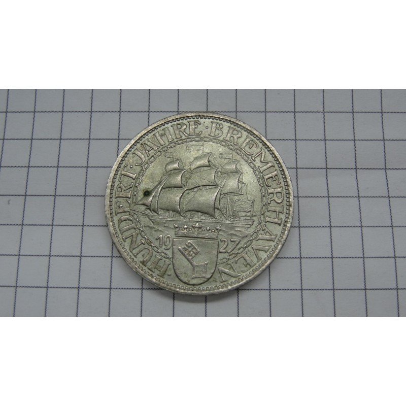 weimar-3-reichsmark-1927-a-bremerhaven weimar-3-reichsmark-1927-a-bremerhaven