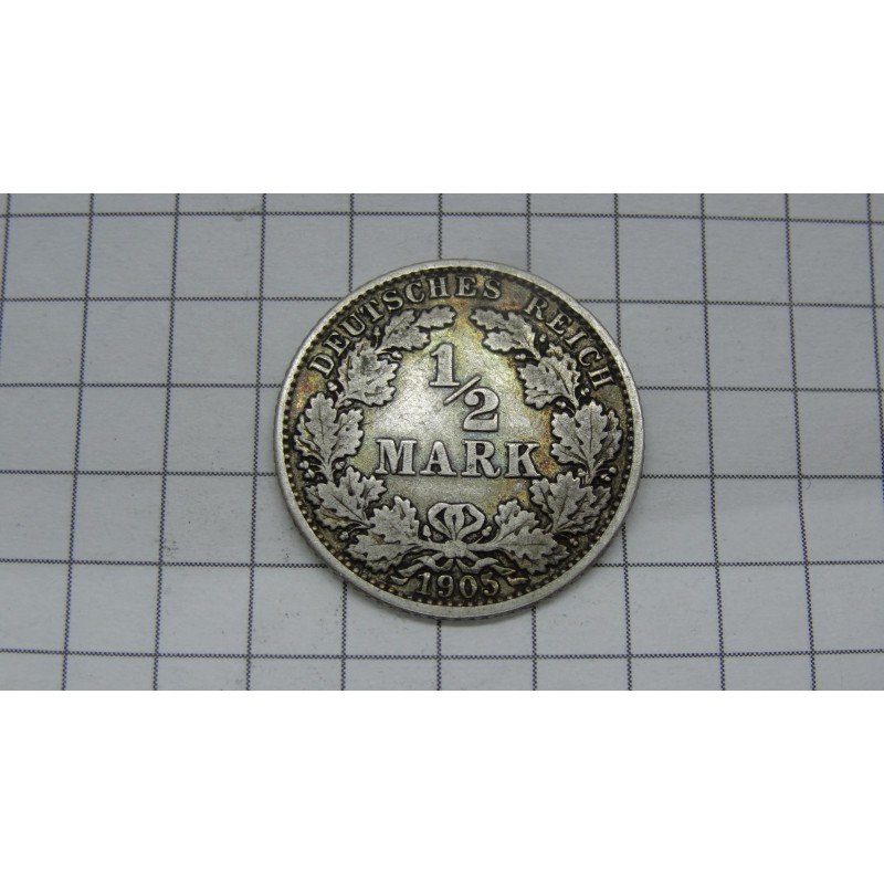 germany-1-2-mark-1905-j germany-1-2-mark-1905-j