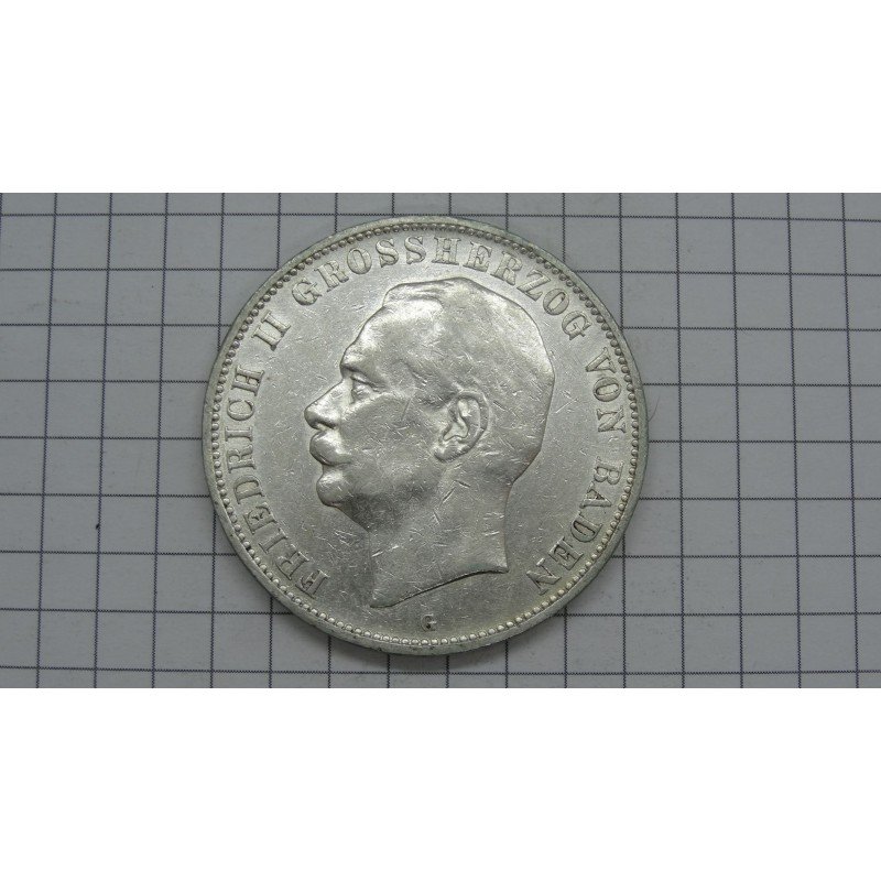 germany-baden-5-mark-1908 germany-baden-5-mark-1908