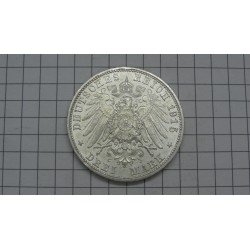 sachsen-meiningen-3-mark-1915-georg-ii-death-rare