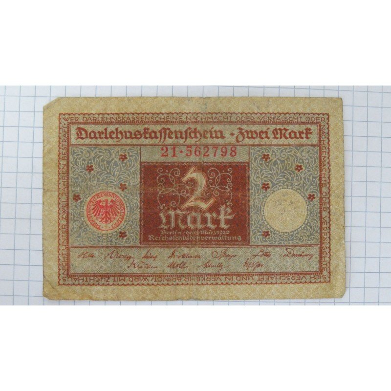 germany-notgeld-darlehnskassenschein-2-mark-1920