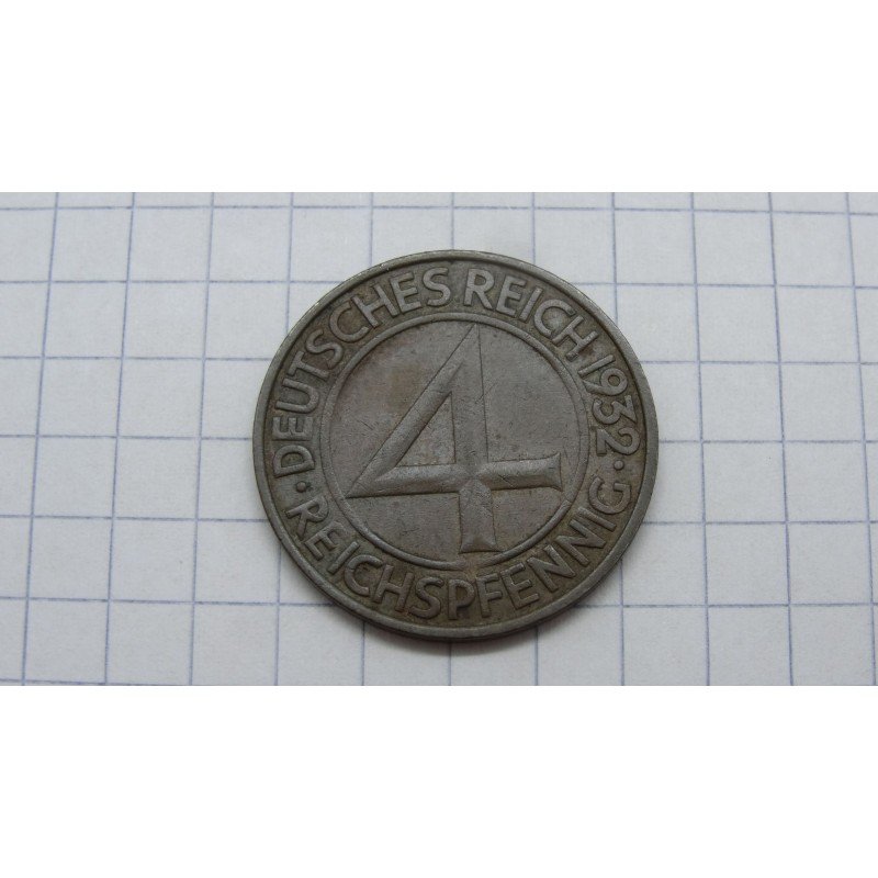 germany-weimar-4-reichspfennig-1932-a germany-weimar-4-reichspfennig-1932-a