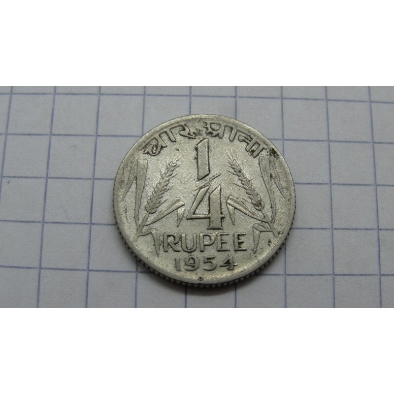 india-1-4-rupee-1954