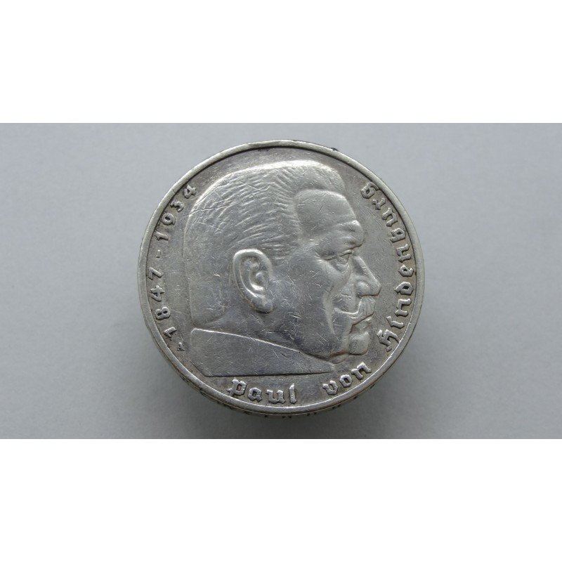 Germany, Third Reich 5 Reichsmark 1936 A Hindenburg | Coins24.lt