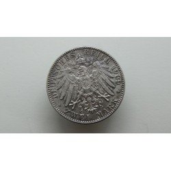 germany-sachsen-saksonija-2-mark-1909-rare