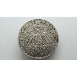 germany-preussen-5-mark-1907-wilhelm-ii