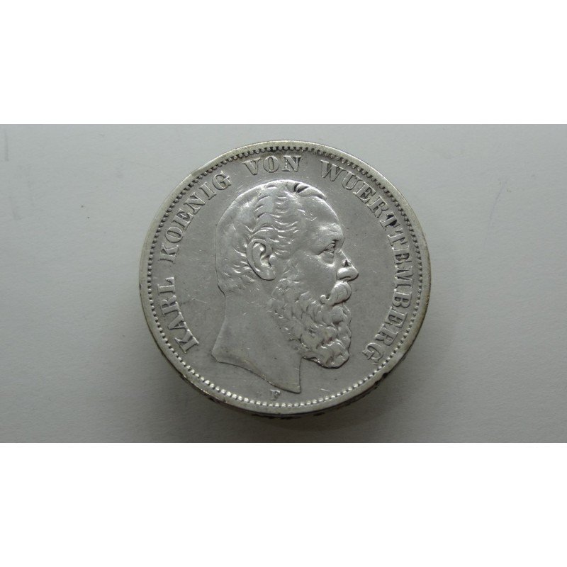germany-wurttemberg-5-mark-1876 germany-wurttemberg-5-mark-1876
