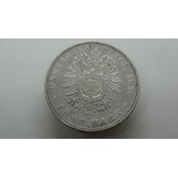 germany-wurttemberg-5-mark-1876