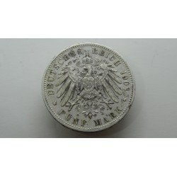 germany-wurttemberg-5-mark-1903